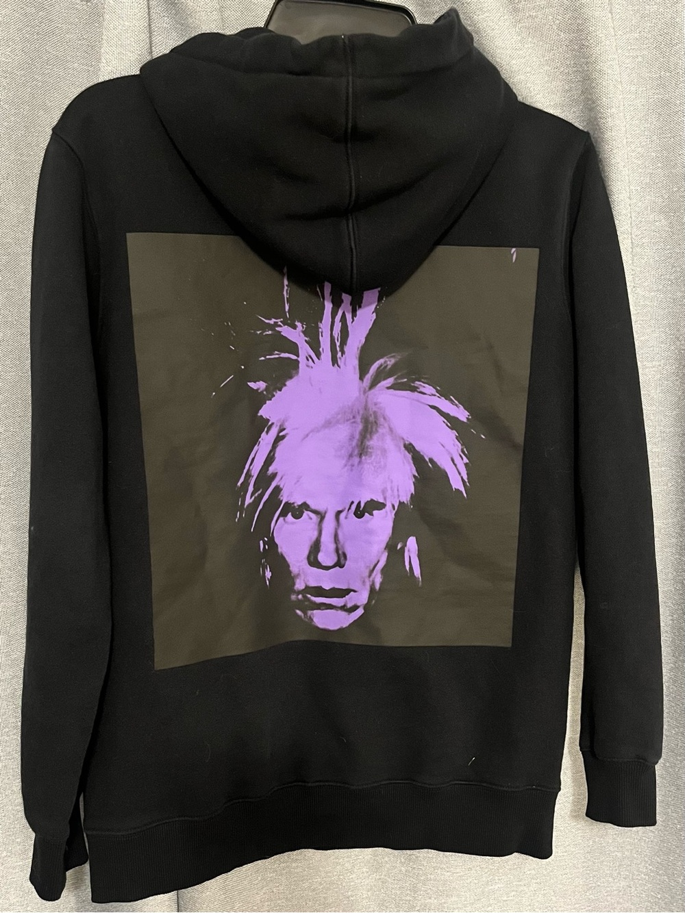 Calvin Klein Andy Warhol Black Hoodie with Purple Graphic Back Print